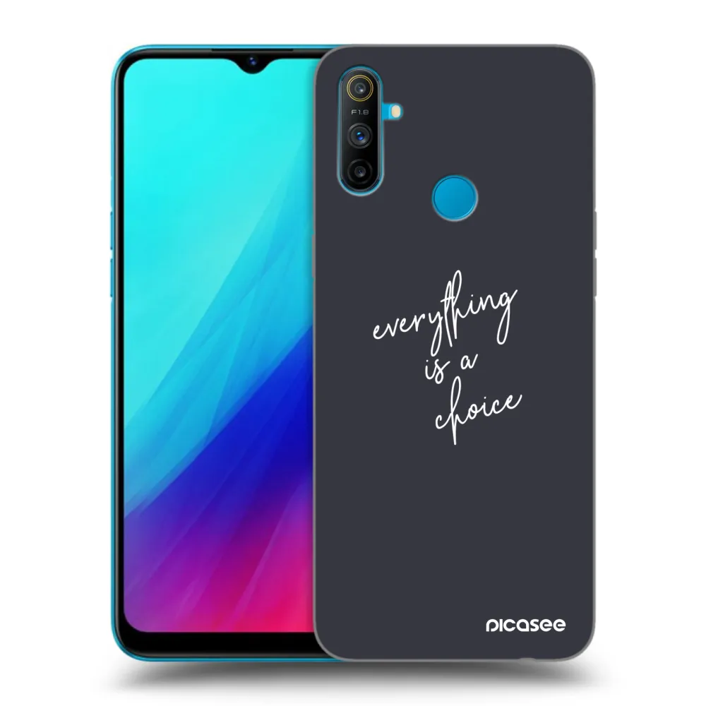 Picasee silikonový černý obal pro Realme C3 - Vše je na tobě