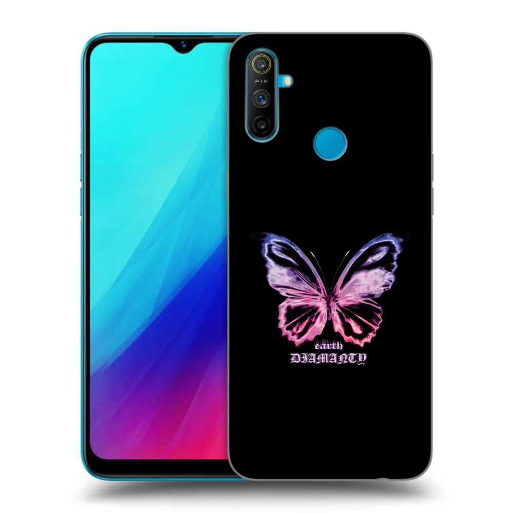 Picasee silikonový černý obal pro Realme C3 - Diamanty Purple