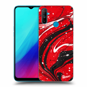 Picasee silikonový černý obal pro Realme C3 - Red black