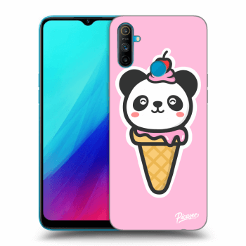 Picasee silikonový černý obal pro Realme C3 - Ice Cream Panda