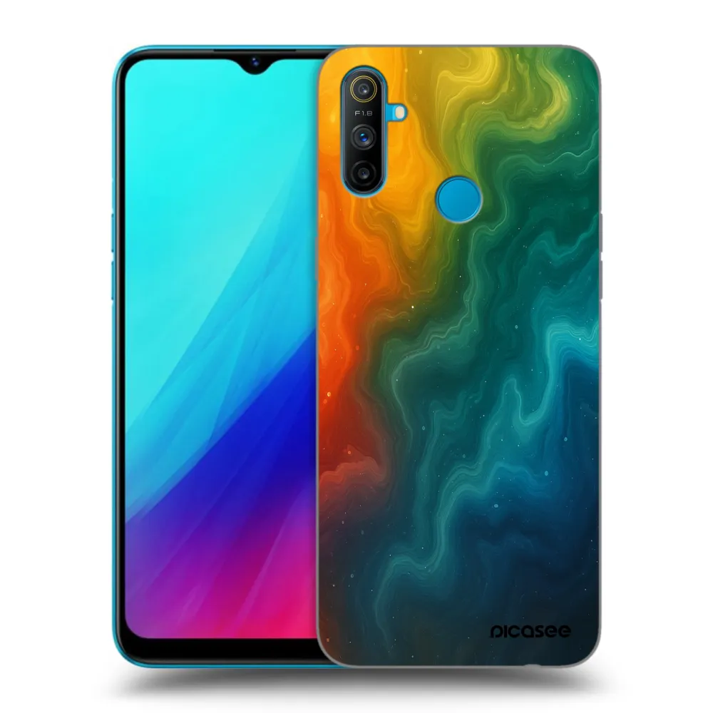 Picasee silikonový černý obal pro Realme C3 - Solar