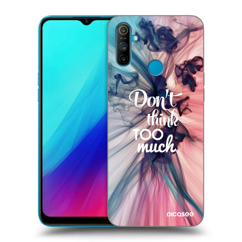 Picasee silikonový černý obal pro Realme C3 - Nemysli tolik