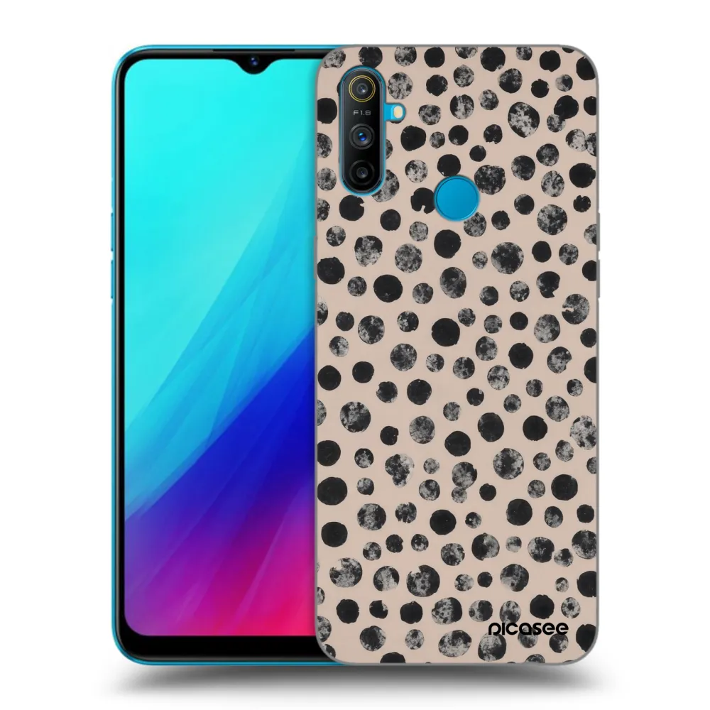 Picasee silikonový černý obal pro Realme C3 - Dots