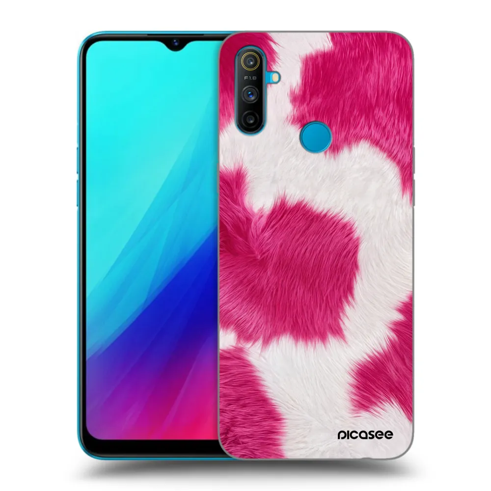 Picasee silikonový černý obal pro Realme C3 - Pink Moo