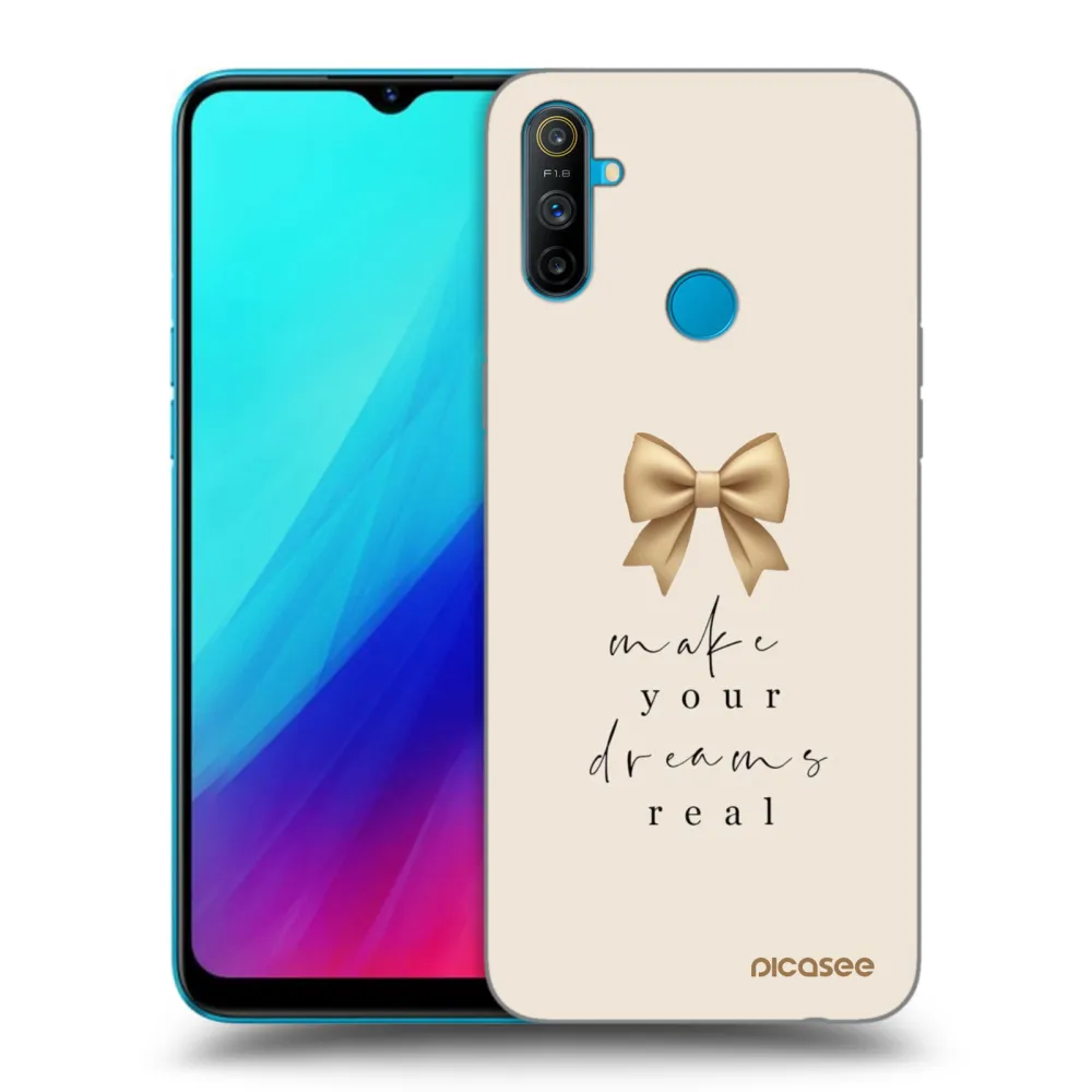 Picasee silikonový černý obal pro Realme C3 - Golden Dream