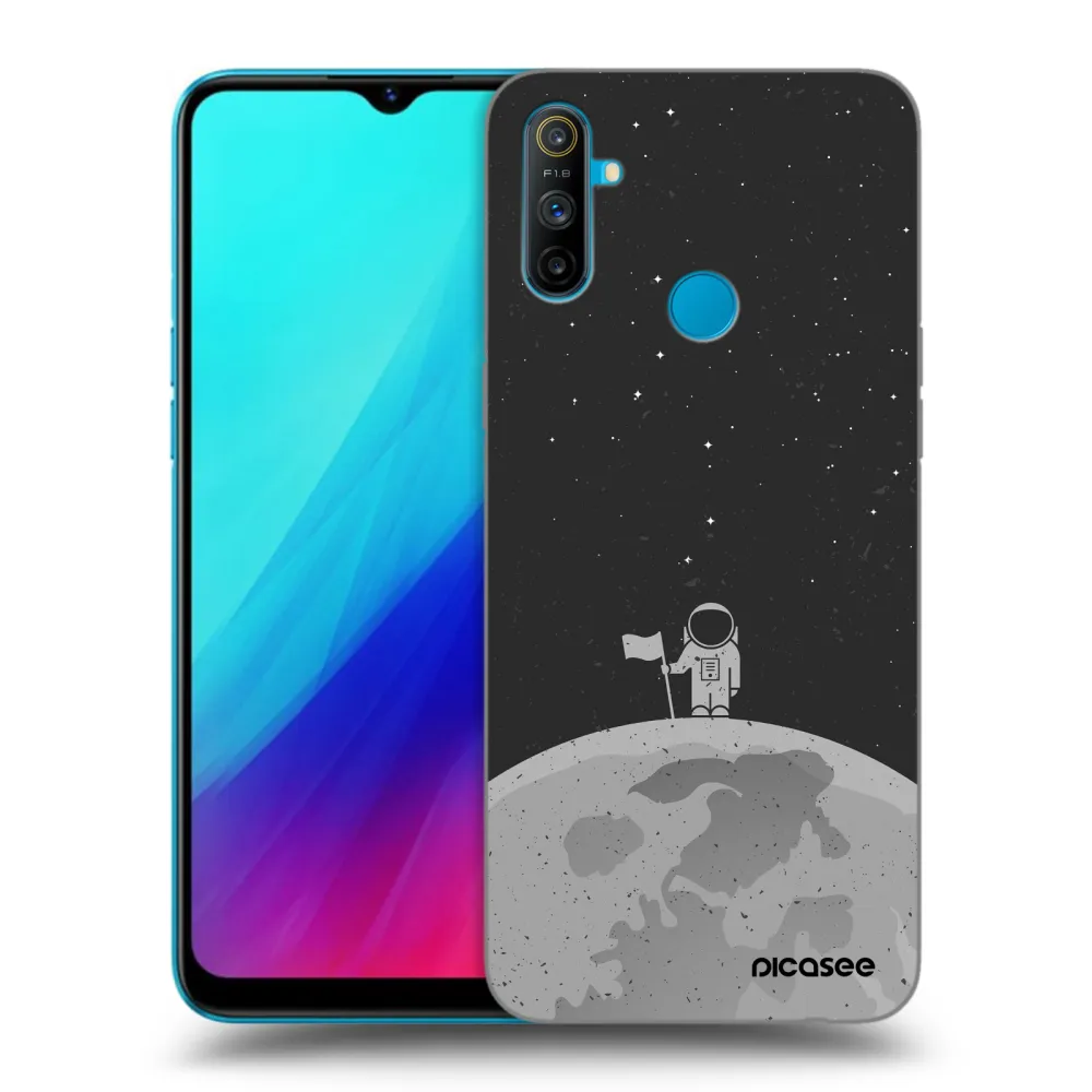 Picasee silikonový černý obal pro Realme C3 - Astronaut