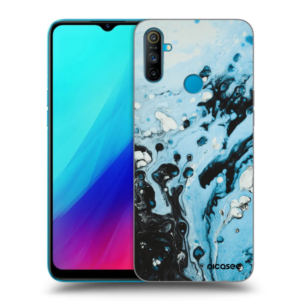 Picasee silikonový černý obal pro Realme C3 - Organic blue