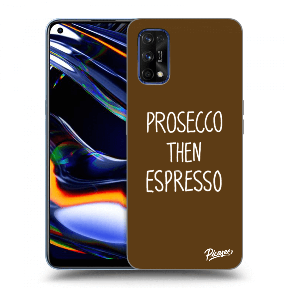 Picasee silikonový černý obal pro Realme 7 Pro - Prosecco then espresso