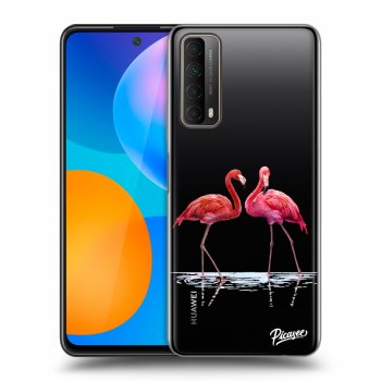 Picasee silikonový průhledný obal pro Huawei P Smart 2021 - Flamingos couple