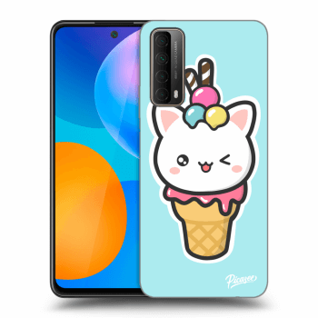 Picasee silikonový průhledný obal pro Huawei P Smart 2021 - Ice Cream Cat