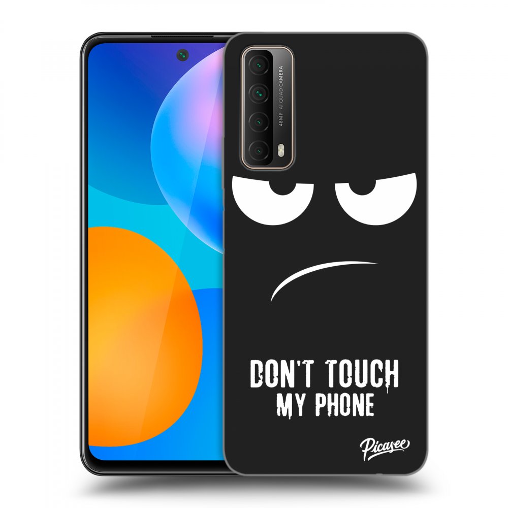 Picasee silikonový černý obal pro Huawei P Smart 2021 - Don't Touch My Phone