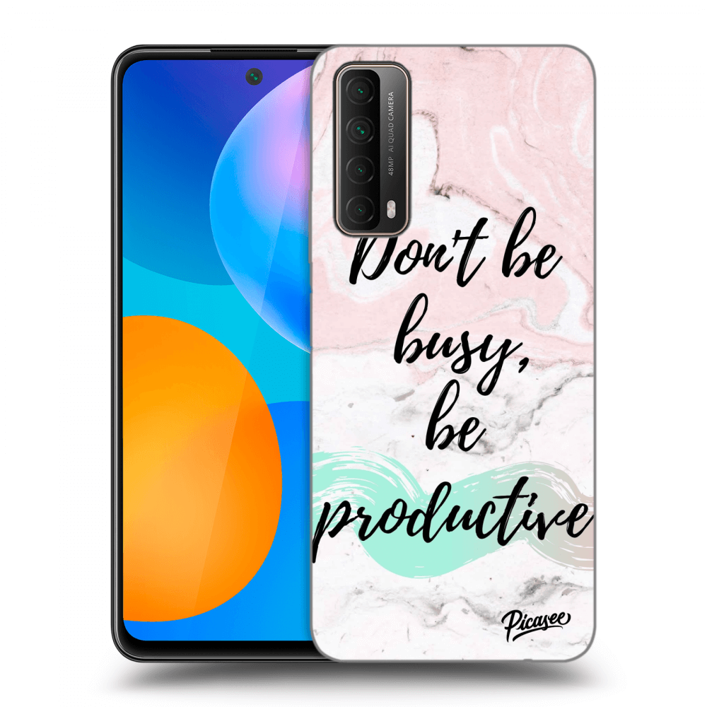 Picasee silikonový černý obal pro Huawei P Smart 2021 - Don't be busy, be productive