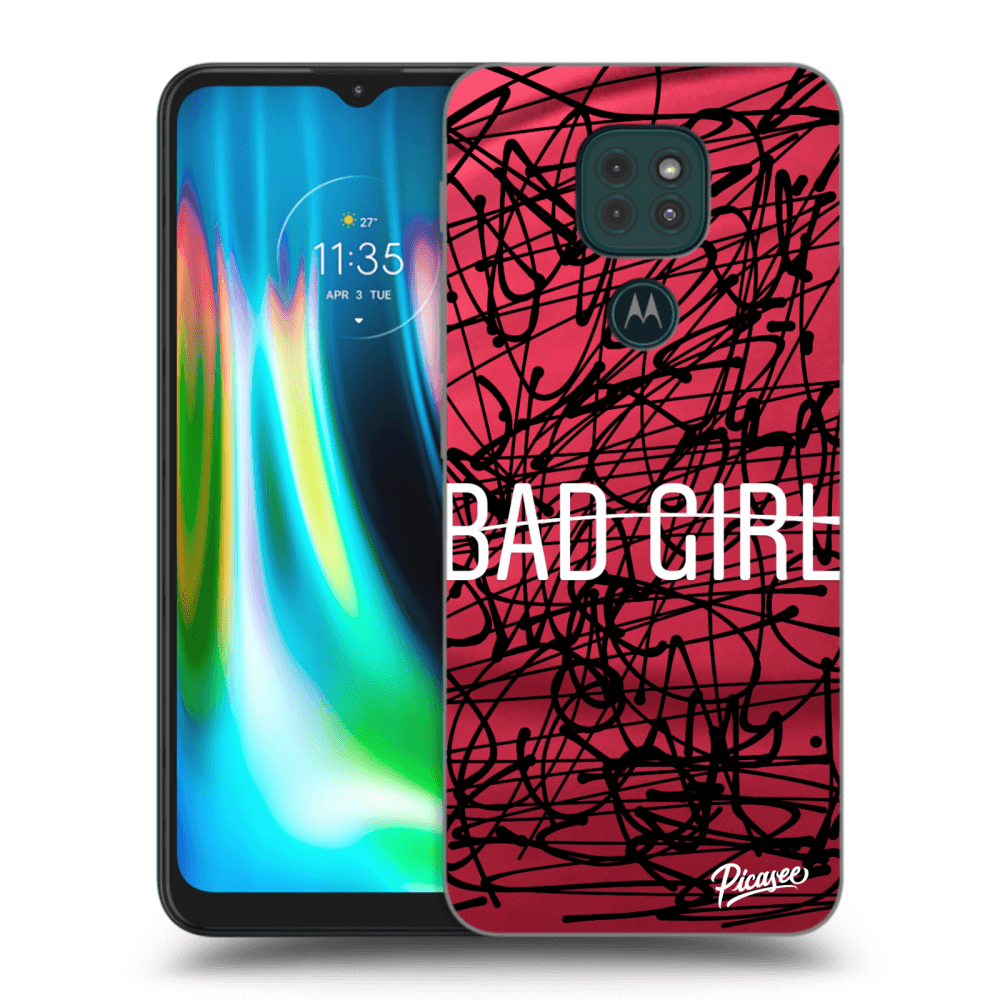 Picasee silikonový průhledný obal pro Motorola Moto G9 Play - Bad girl