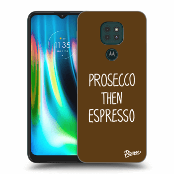 Picasee silikonový černý obal pro Motorola Moto G9 Play - Prosecco then espresso