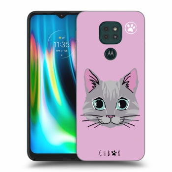 Picasee silikonový černý obal pro Motorola Moto G9 Play - Chybí mi kočky - Růžová