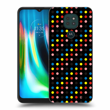 Picasee silikonový černý obal pro Motorola Moto G9 Play - Colorful dots