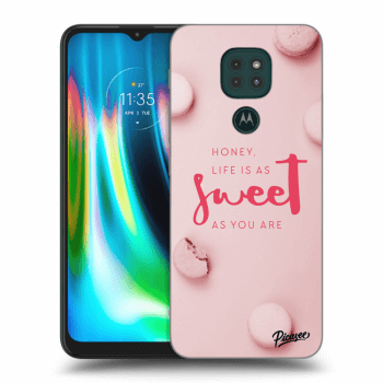 Picasee silikonový černý obal pro Motorola Moto G9 Play - Life is as sweet as you are
