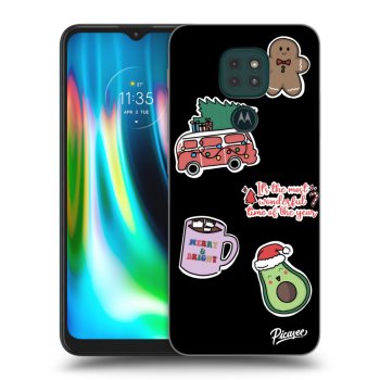 Obal pro Motorola Moto G9 Play - Christmas Stickers