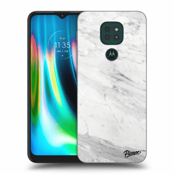 Obal pro Motorola Moto G9 Play - White marble