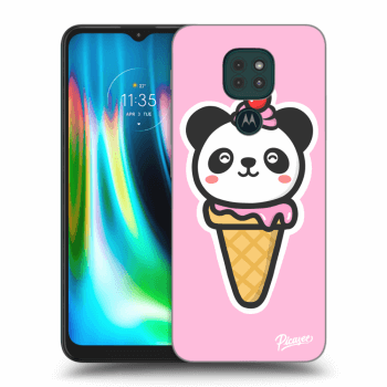 Picasee silikonový průhledný obal pro Motorola Moto G9 Play - Ice Cream Panda