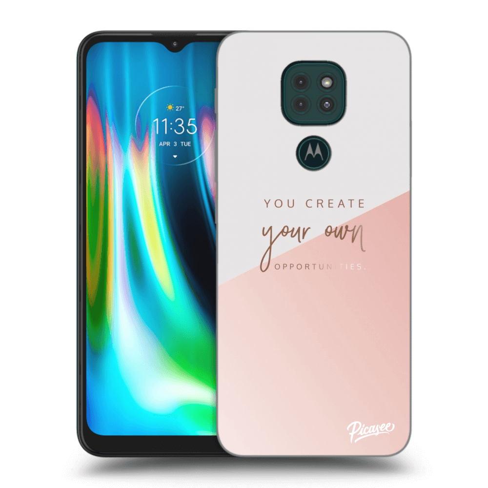 Picasee silikonový průhledný obal pro Motorola Moto G9 Play - You create your own opportunities