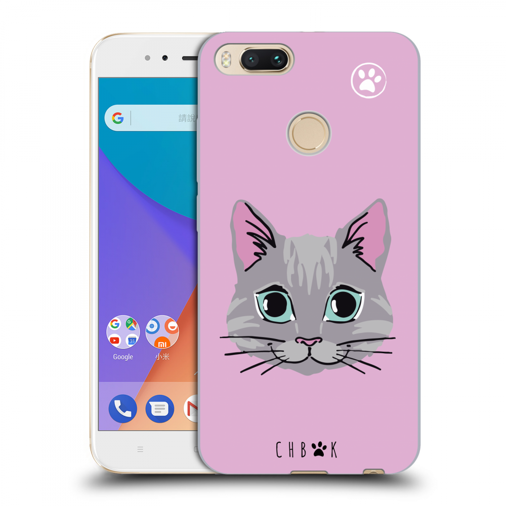 Picasee silikonový průhledný obal pro Xiaomi Mi A1 Global - Chybí mi kočky - Růžová