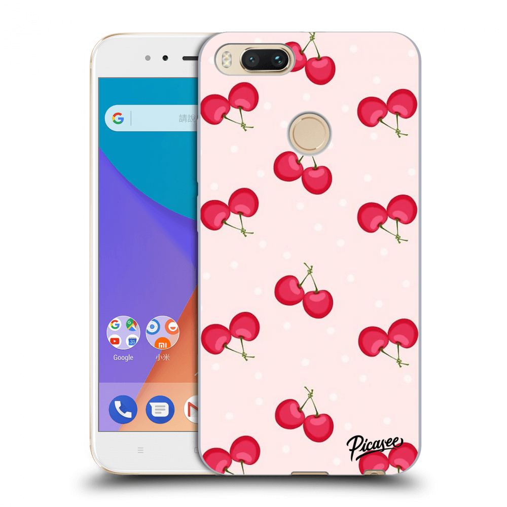 Picasee silikonový průhledný obal pro Xiaomi Mi A1 Global - Cherries