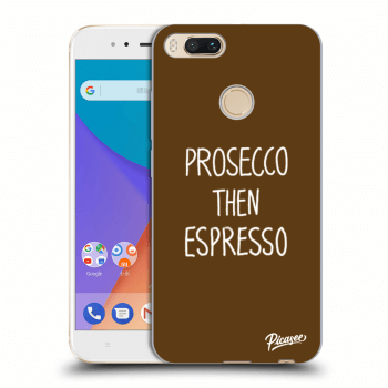 Picasee silikonový průhledný obal pro Xiaomi Mi A1 Global - Prosecco then espresso