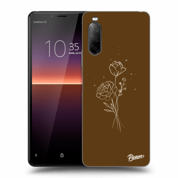Obal pro Sony Xperia 10 II - Brown flowers