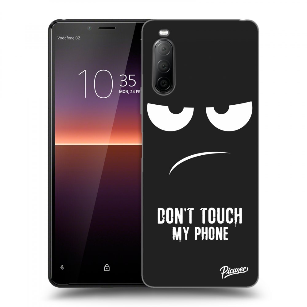 Picasee silikonový černý obal pro Sony Xperia 10 II - Don't Touch My Phone