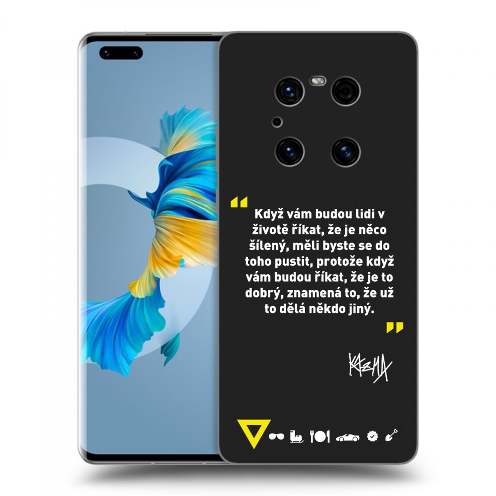 Picasee silikonový černý obal pro Huawei Mate 40 Pro - Kazma - MĚLI BYSTE SE DO TOHO PUSTIT