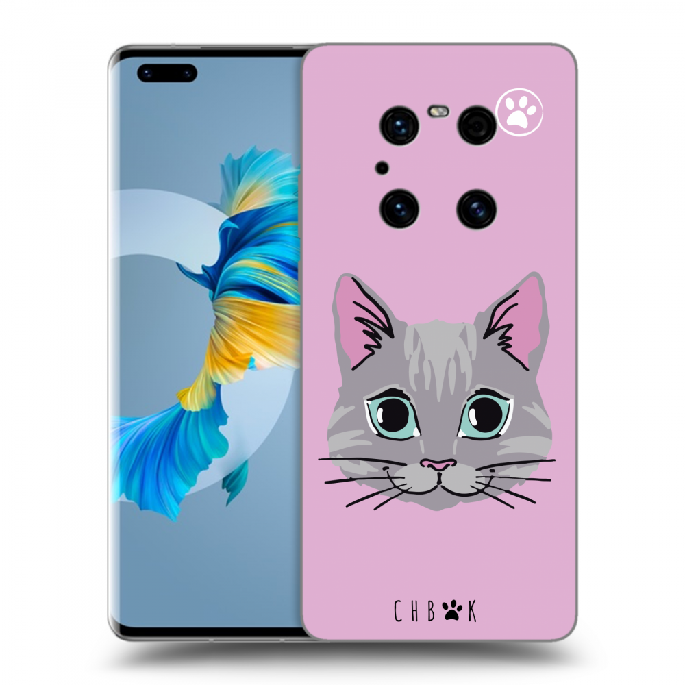 Picasee silikonový průhledný obal pro Huawei Mate 40 Pro - Chybí mi kočky - Růžová
