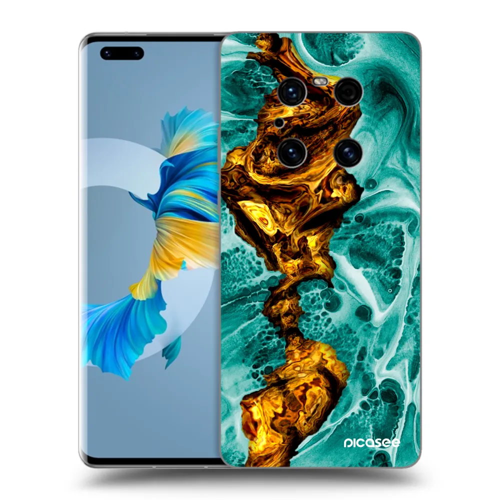 Picasee silikonový černý obal pro Huawei Mate 40 Pro - Goldsky