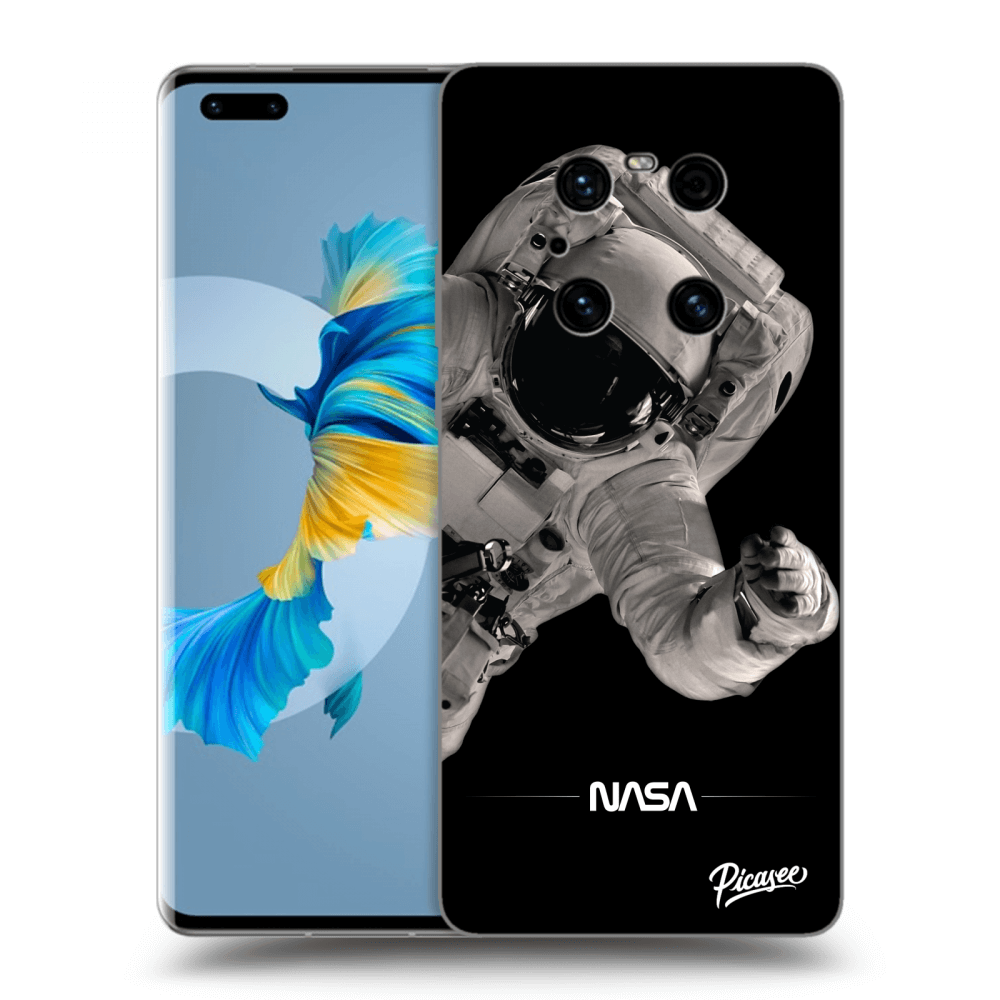 Picasee silikonový černý obal pro Huawei Mate 40 Pro - Astronaut Big