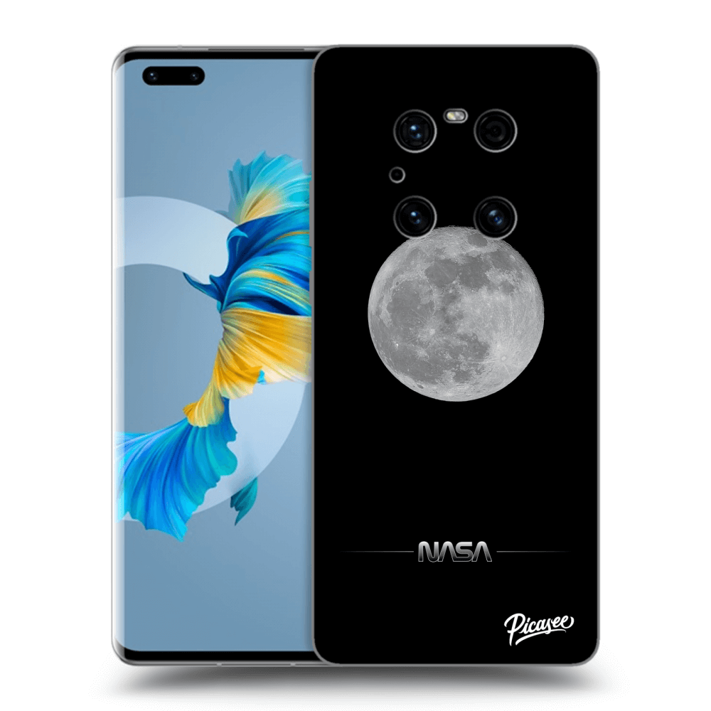 Picasee silikonový černý obal pro Huawei Mate 40 Pro - Moon Minimal