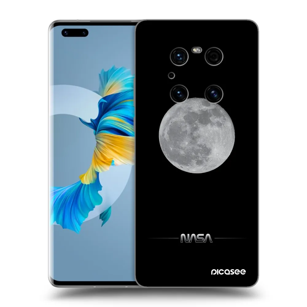 Picasee silikonový černý obal pro Huawei Mate 40 Pro - Moon Minimal