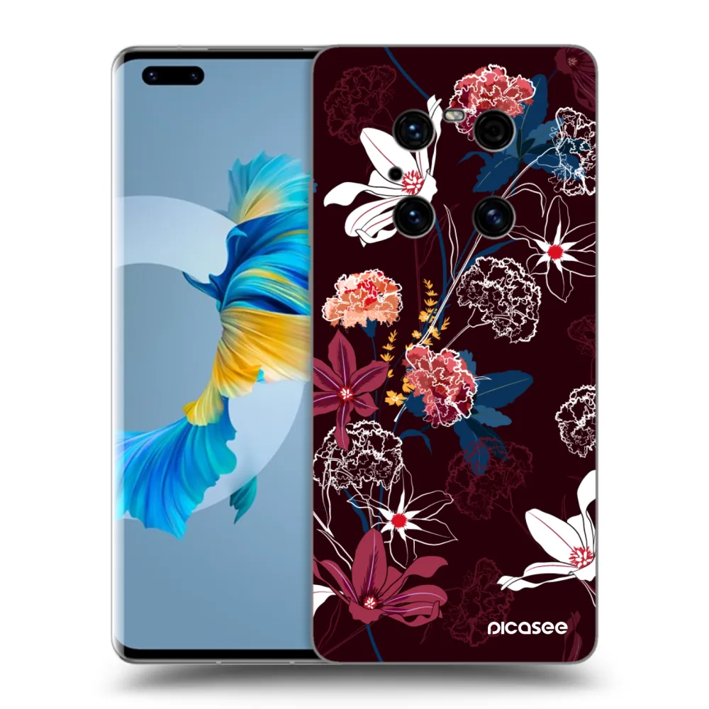 Picasee silikonový černý obal pro Huawei Mate 40 Pro - Dark Meadow