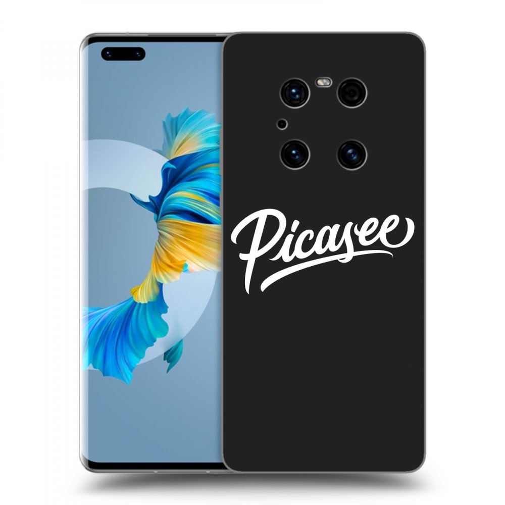 Picasee silikonový černý obal pro Huawei Mate 40 Pro - Picasee - old logo - white