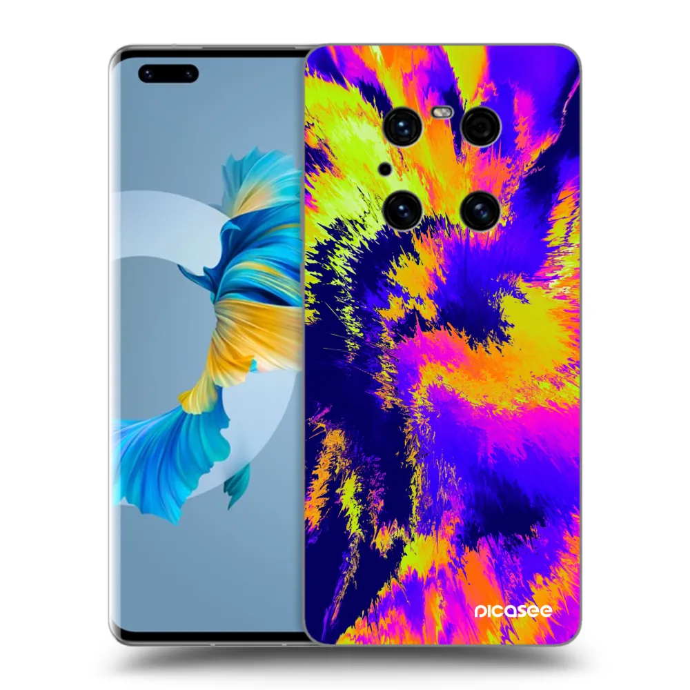 Picasee silikonový černý obal pro Huawei Mate 40 Pro - Burn