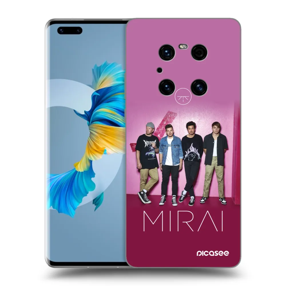 Picasee silikonový černý obal pro Huawei Mate 40 Pro - Mirai - Pink