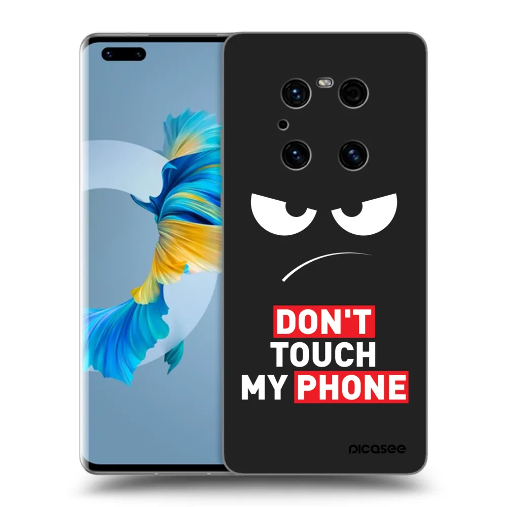Picasee silikonový černý obal pro Huawei Mate 40 Pro - Angry Eyes - Transparent