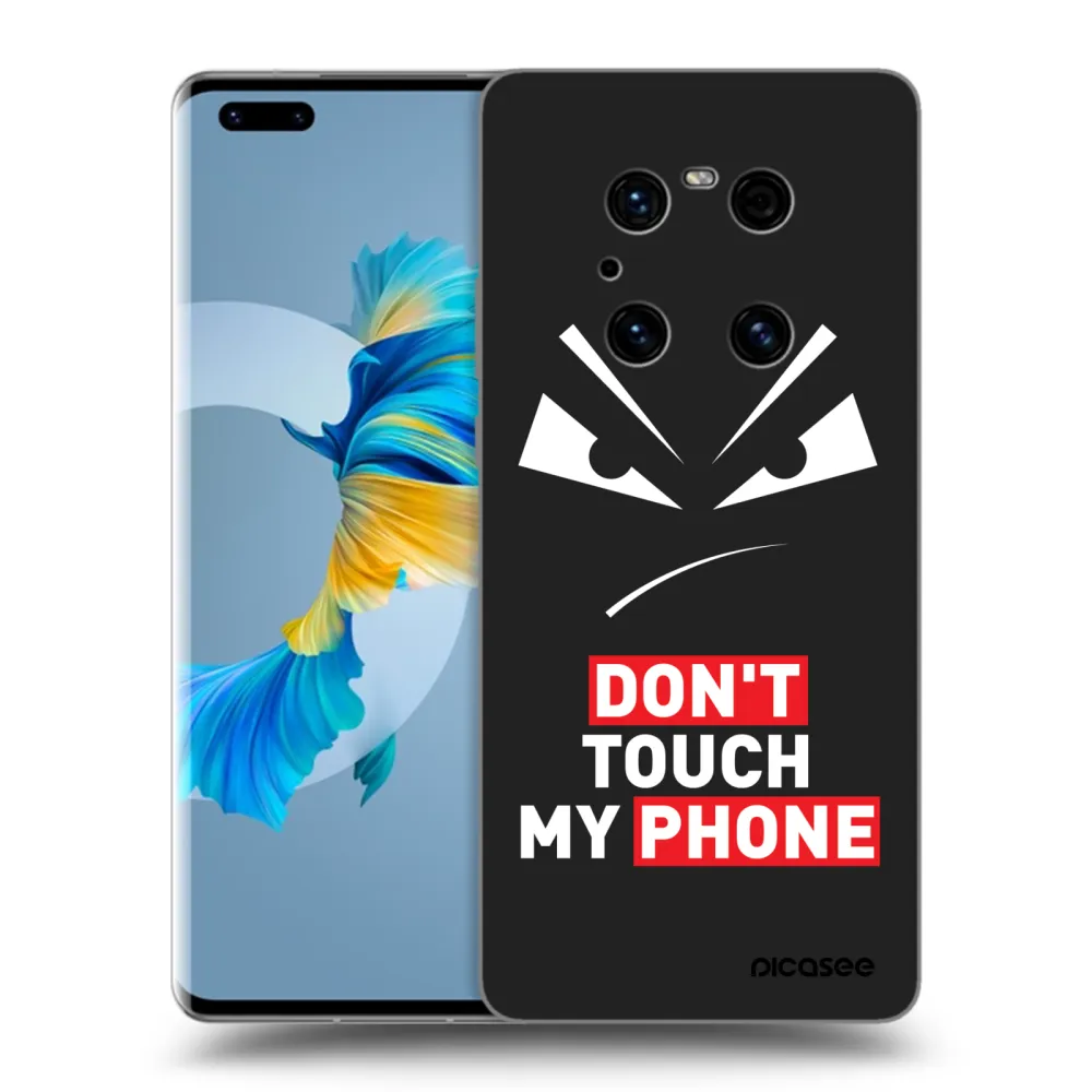 Picasee silikonový černý obal pro Huawei Mate 40 Pro - Evil Eye - Transparent