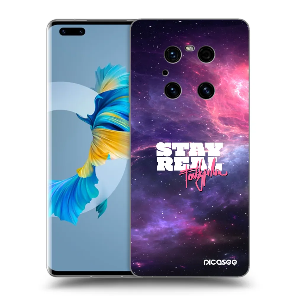 Picasee silikonový černý obal pro Huawei Mate 40 Pro - Stay Real