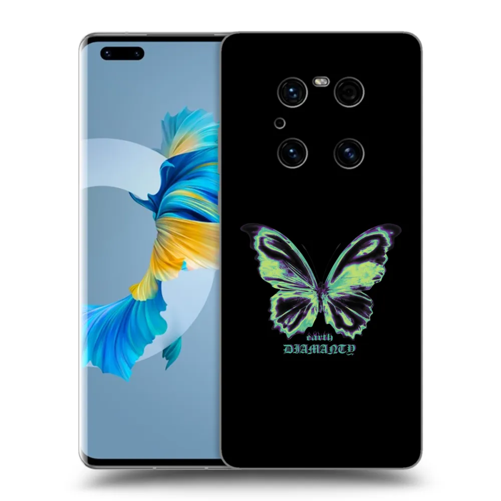 Picasee silikonový černý obal pro Huawei Mate 40 Pro - Diamanty Blue