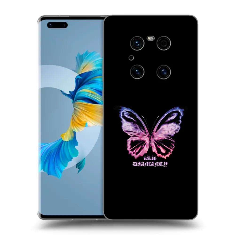 Picasee silikonový černý obal pro Huawei Mate 40 Pro - Diamanty Purple
