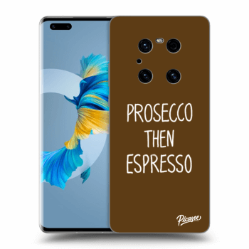 Picasee silikonový černý obal pro Huawei Mate 40 Pro - Prosecco then espresso