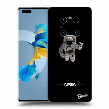 Picasee silikonový černý obal pro Huawei Mate 40 Pro - Astronaut Minimal