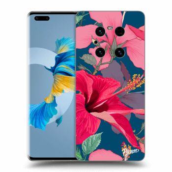 Picasee silikonový průhledný obal pro Huawei Mate 40 Pro - Hibiscus