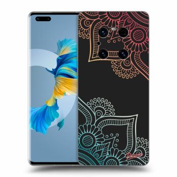 Picasee silikonový černý obal pro Huawei Mate 40 Pro - Flowers pattern