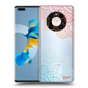 Picasee silikonový průhledný obal pro Huawei Mate 40 Pro - Flowers pattern